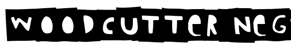 Woodcutter Negative font preview